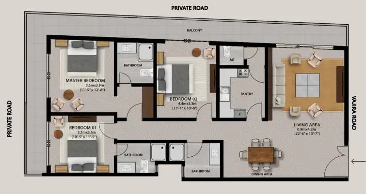 Typical Residential Floorplan 3